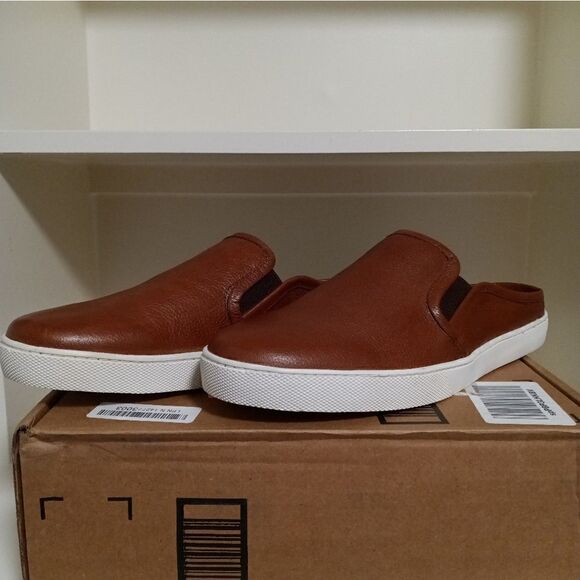 ??MARC JOSEPH MJNY Austin Ave. MEN\'S LEATHER SLIP ON MULES- Brown- Size 11.5? main image 4